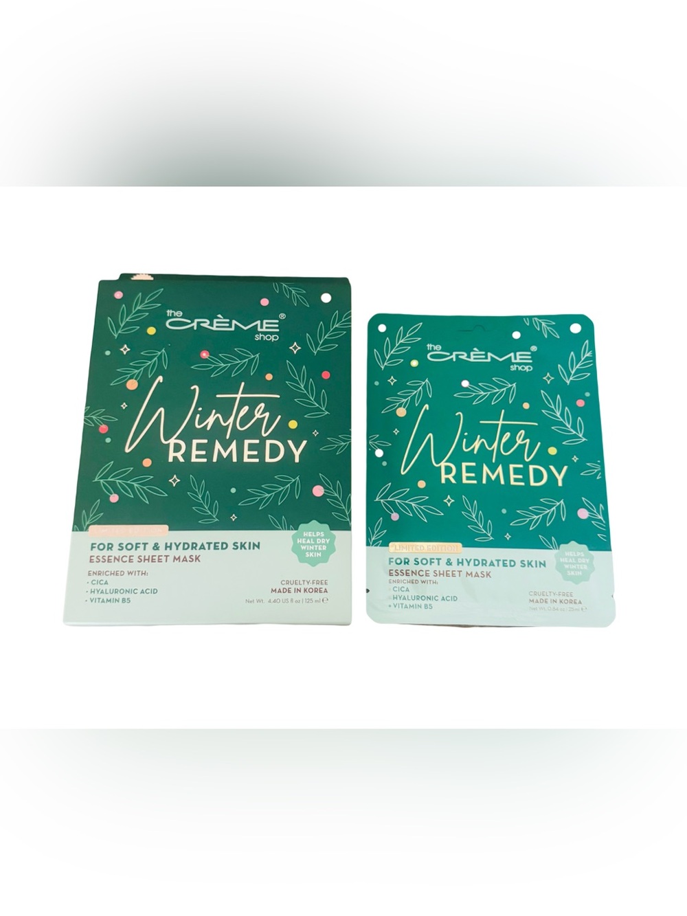 The Crème Shop Winter Remedy Essence Sheet Mask - 5 piece bundle
